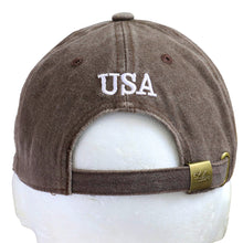Load image into Gallery viewer, USA Flag Embroidered Baseball Cap - Brown