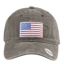 Load image into Gallery viewer, USA Flag Embroidered Baseball Cap - Light Gray