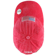 Load image into Gallery viewer, USA Flag Embroidered Baseball Cap - Red